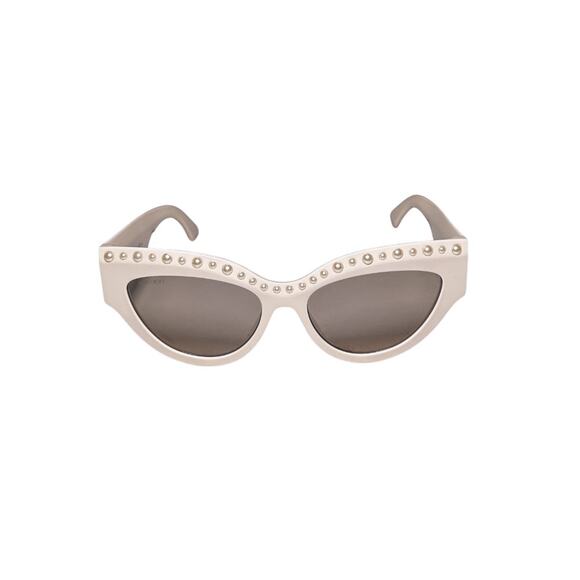 Jimmy Choo Sonja Light Pink Pearl Embellished Cat Eye Sunglasses 55-17-145 - Picture 1 of 7